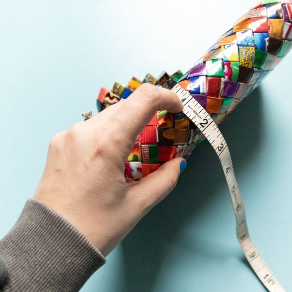 Y2K Rainbow Candy Wrapper Folded Mini Baguette Shoulder Bag Top Zipper Eclectic - Picture 8 of 8